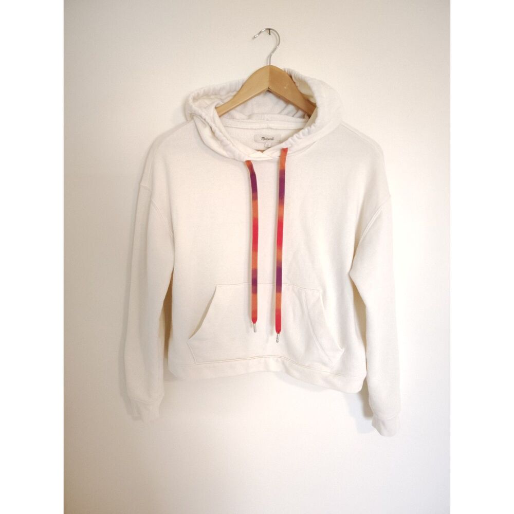 Madewell Rainbow Drawstring Hoodie Sweatshirt Athleisure Loungewear